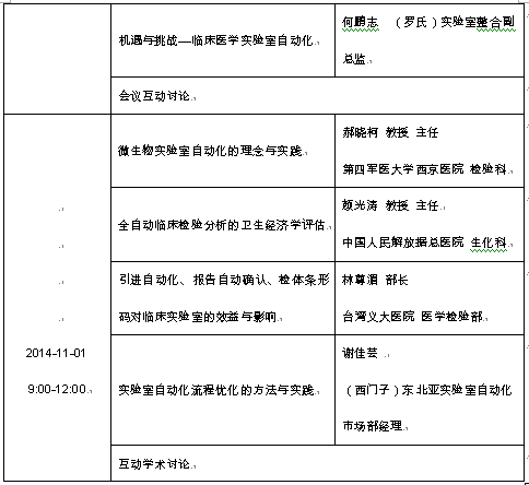 2014临床实验室自动化与信息管理学术会议